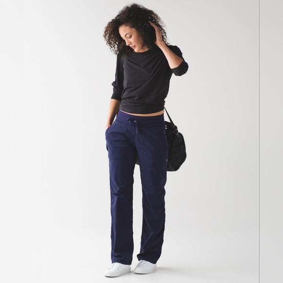 Lululemon Studio Pant II *Liner Deep Blue/Purple Like New - Picture 3 of 14